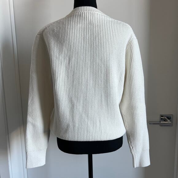 J Crew Four Pocket Cardigan Womens Small White Flaw - Picture 3 of 13